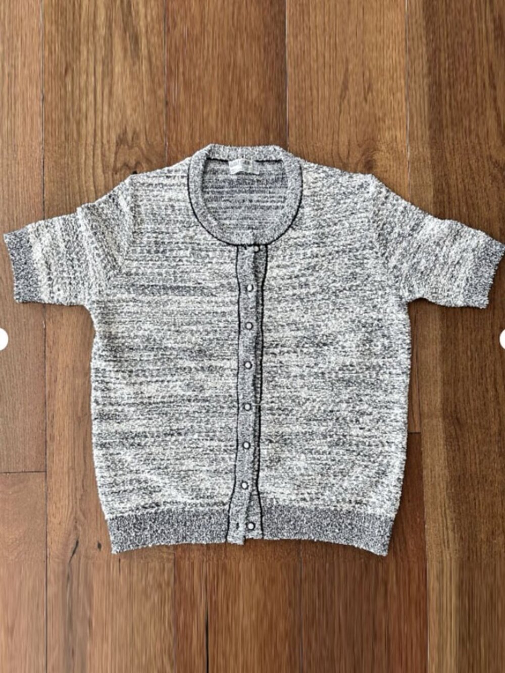 Vtg Jaeger Knit Button Down Short Sleeve Cardigan Shirt Mens 38in.  - Cotton